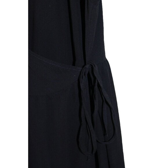 ASOS DESIGN Curve Wrap-Front Tiered Smock Midaxi Dress in Black - Size 18 - Picture 7 of 12